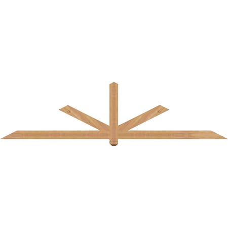 Ekena Millwork Kennewick Timber Gable Bracket, Western Red Cedar, 96"W x 24"H x 3 1/2"D x 3 1/2"F, 6/12 Pitch GBW096X24X0404KEN00SWR